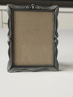 The Weston Gallery Vintage Metal Silver Bow & Scroll Ornate Mini Photo Frame